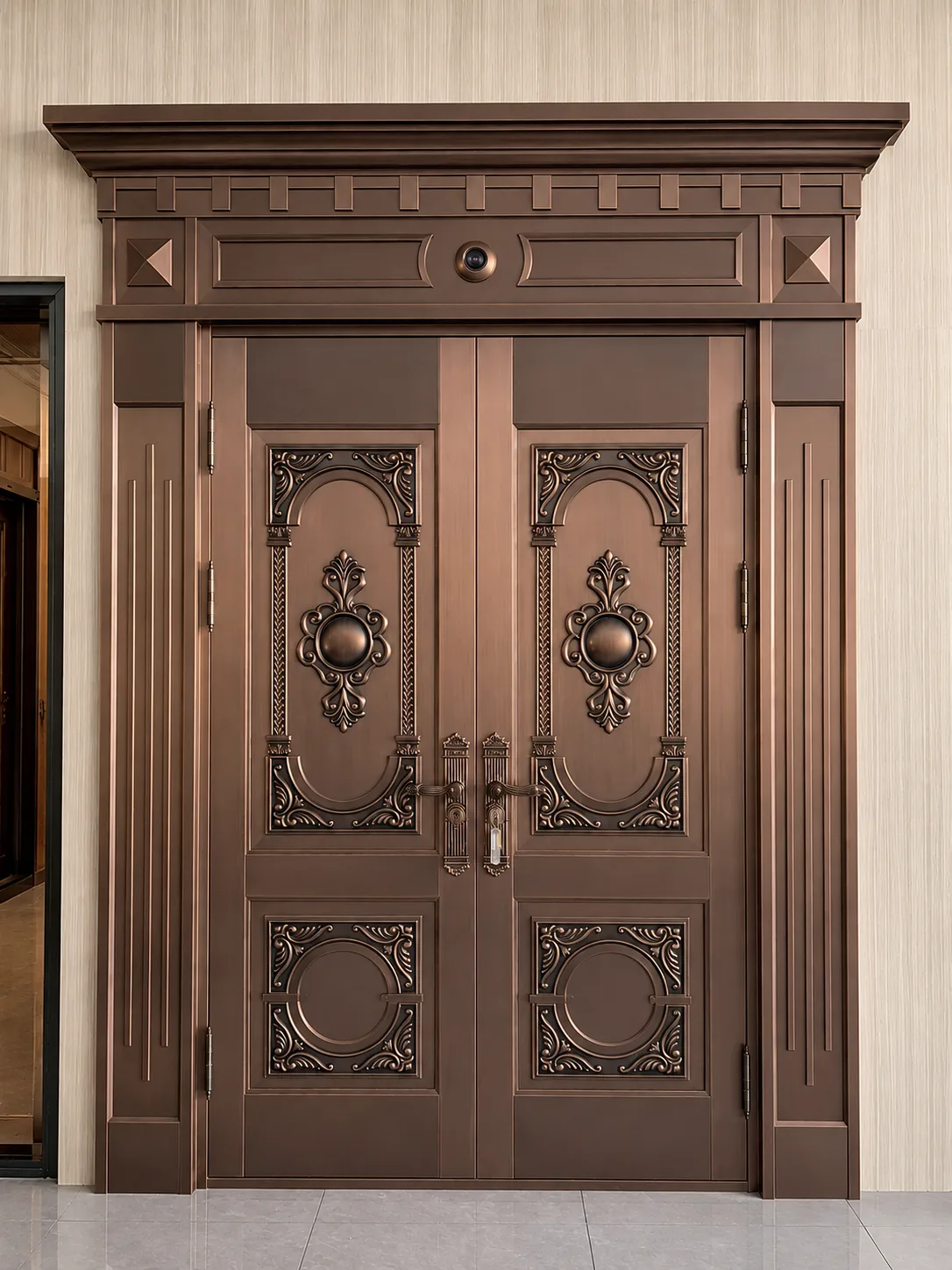 Vertical steel fire-rated door for factory and warehouse fire compartments